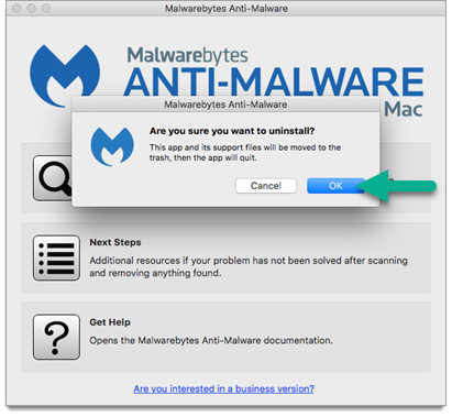 delete malwarebytes for mac